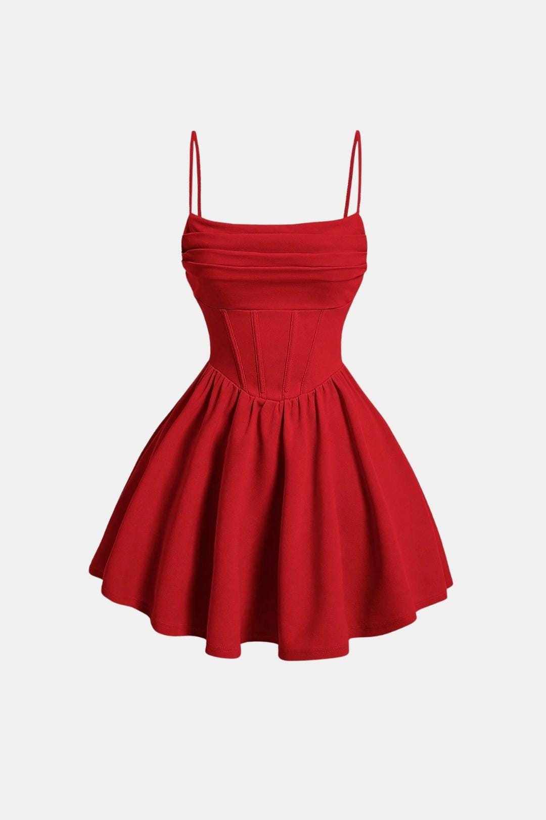Ruched Mini Dress in Red – Sienna by Maravesse