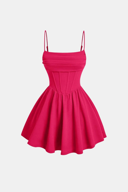 Ruched Mini Dress in Hot Pink – Sienna by Maravesse