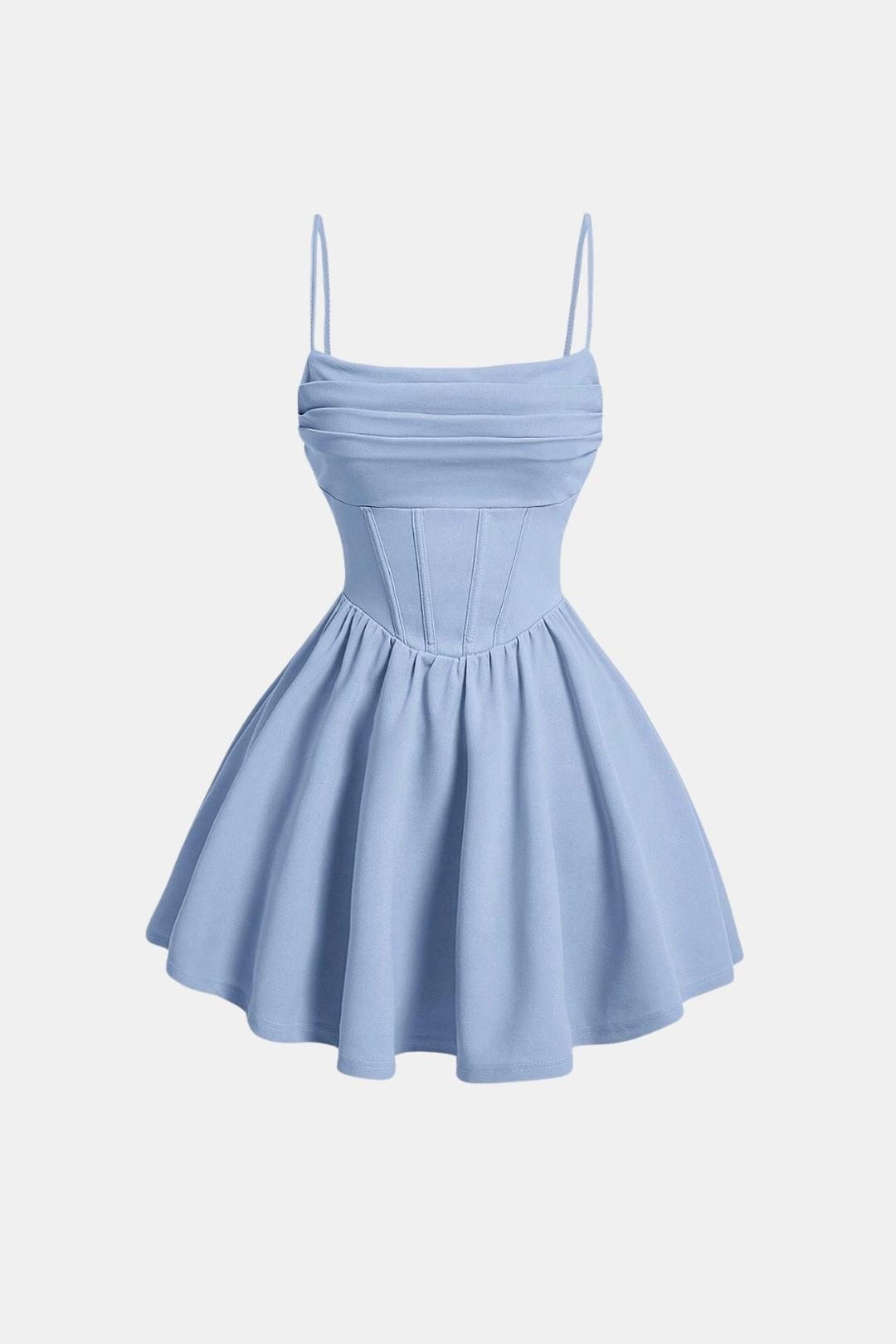 Ruched Mini Dress in Blue – Sienna by Maravesse