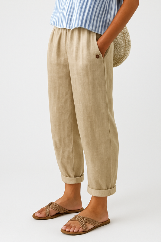 Trousers in Beige – Giselle by Maravesse