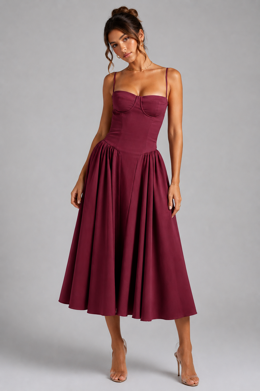 Lace Corset Midi Dress – Cleo by Maravesse (6)