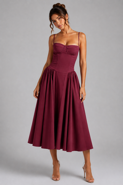 Lace Corset Midi Dress – Cleo by Maravesse (6)