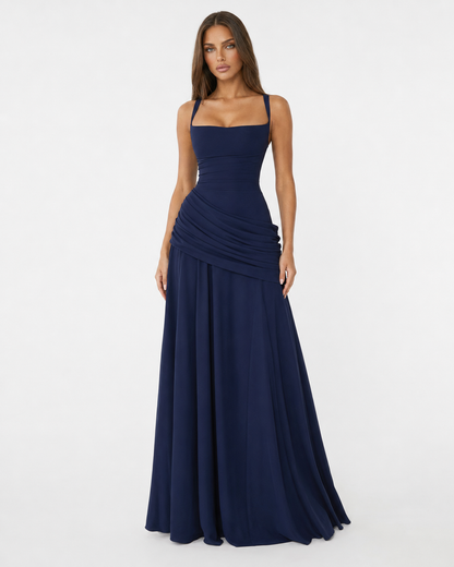 Maxi Dress in Navy Blue – Margaux by Maravesse