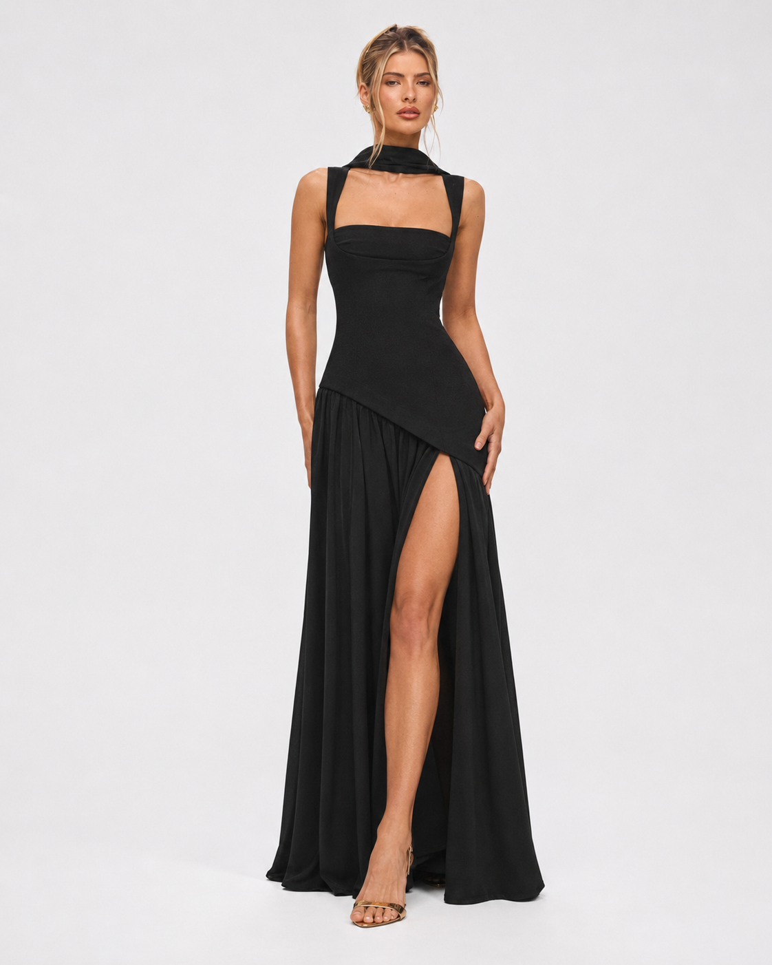 Maxi Dress in Black – Ottilie by Maravesse