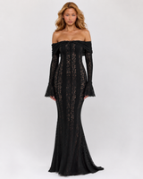 Noor | Lace Gown for Wedding Guests