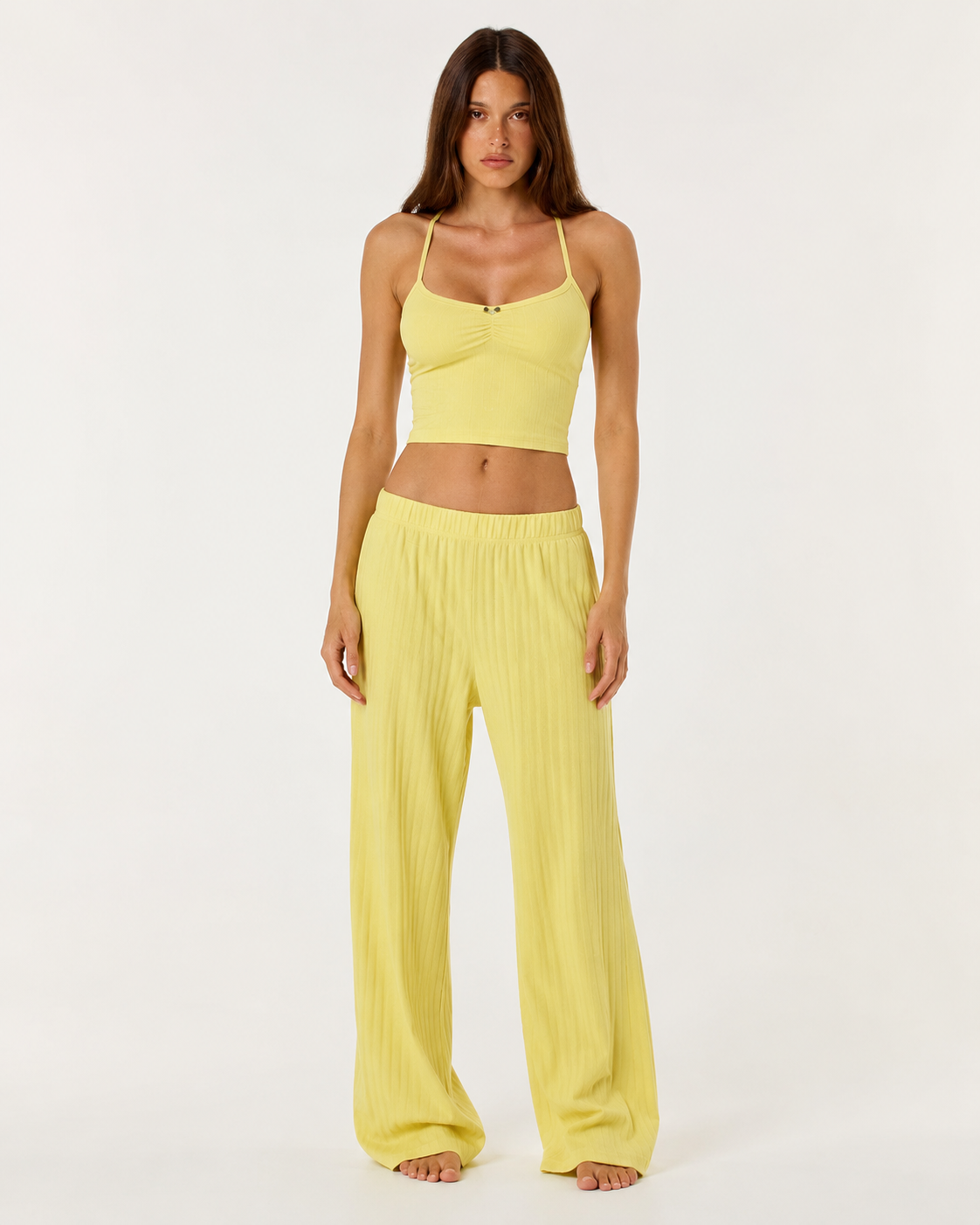 Knit Sleep Set in Yellow – Giselle by Maravesse