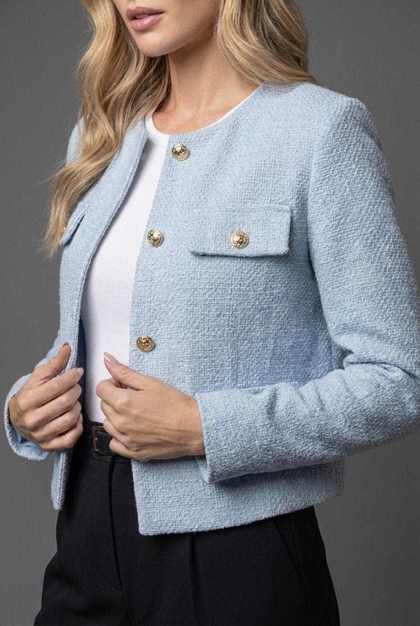 Tweed Cropped Blazer – Margaux by Maravesse (3)