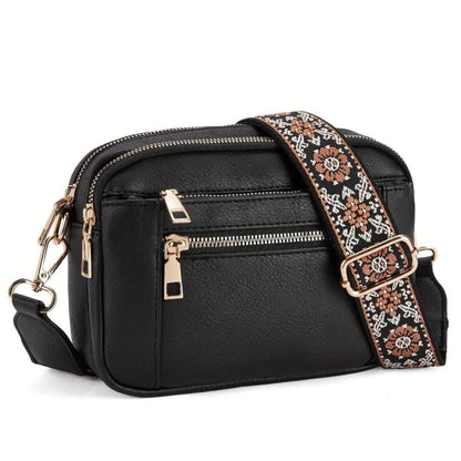 Embroidered Shoulder Bag in Black – Lucille by Maravesse
