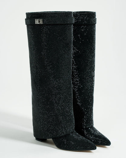 Knee High Sequin Boots – Harriet by Maravesse (3)