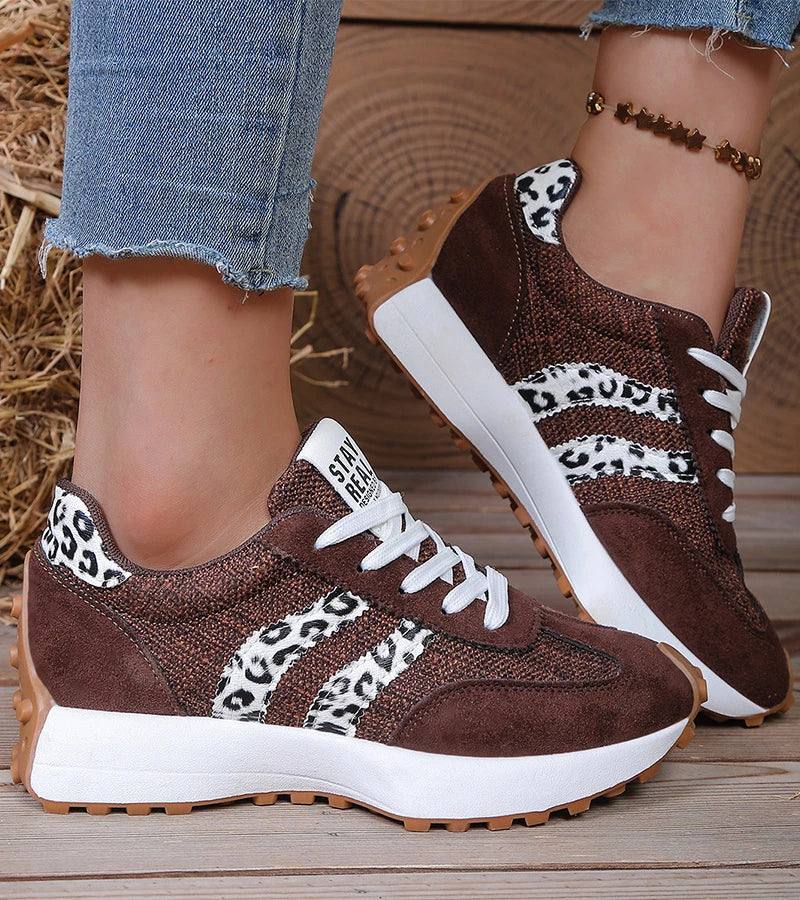 Sneakers in Brown Leopard – Antoinette by Maravesse
