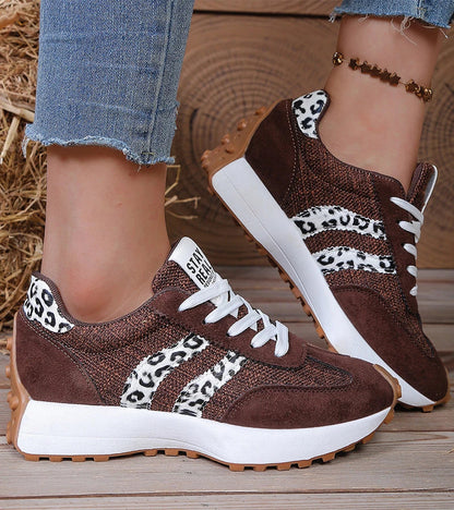 Sneakers in Brown Leopard – Antoinette by Maravesse