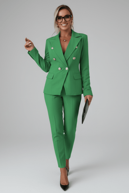 Blazer Tailored Suit in Green – Giselle by Maravesse