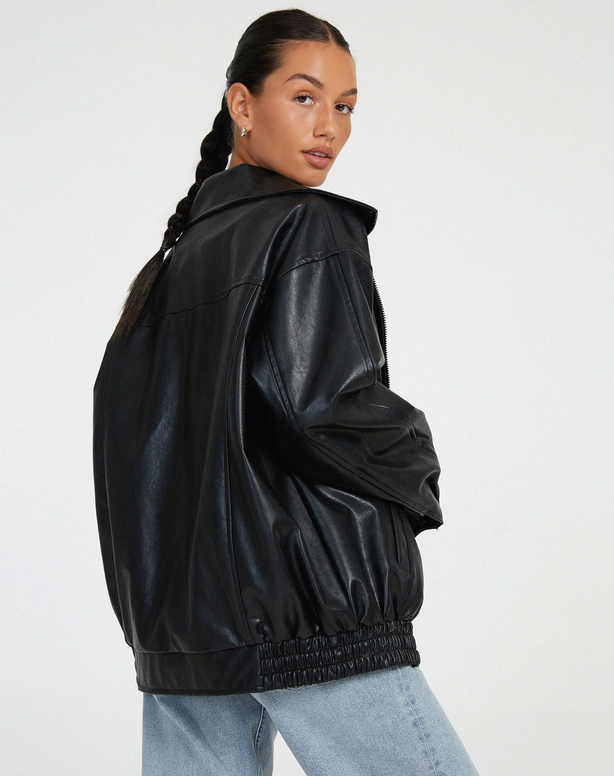 Leather Oversized Coat – Ophelia by Maravesse (8)