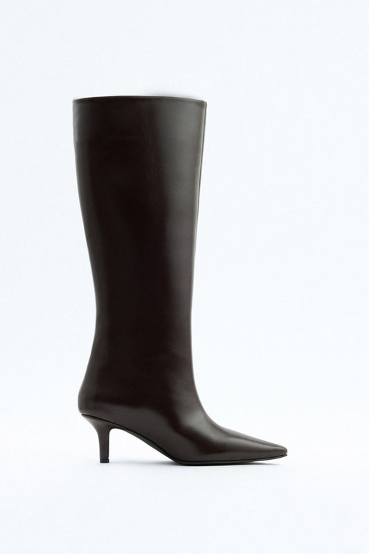 Knee High Leather Boots – Cordelia by Maravesse