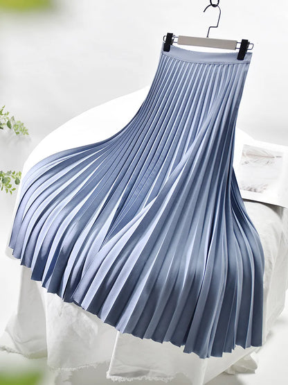 Pleated Pleated Skirt in Royal Blue – Margaux by Maravesse