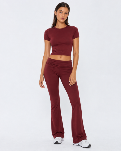Co-ord Set in Burgundy – Rosalind by Maravesse