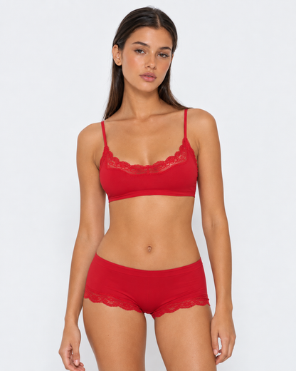 Lace Sleep Set in Red – Philippa by Maravesse