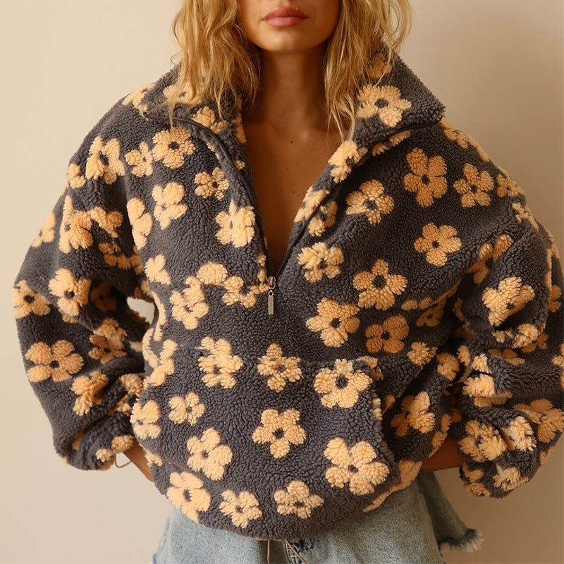 Floral Teddy Jacket in Yellow – Vivienne by Maravesse