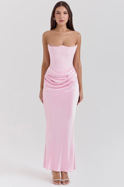 Bridesmaid Maxi Dress in Pink – Hedda by Maravesse