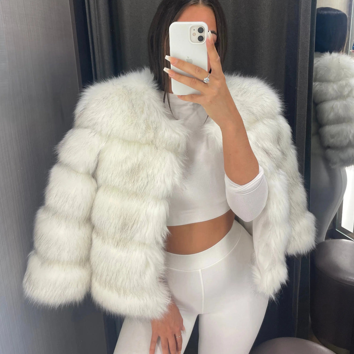 Faux Fur Puffer Jacket – Cordelia by Maravesse (11)