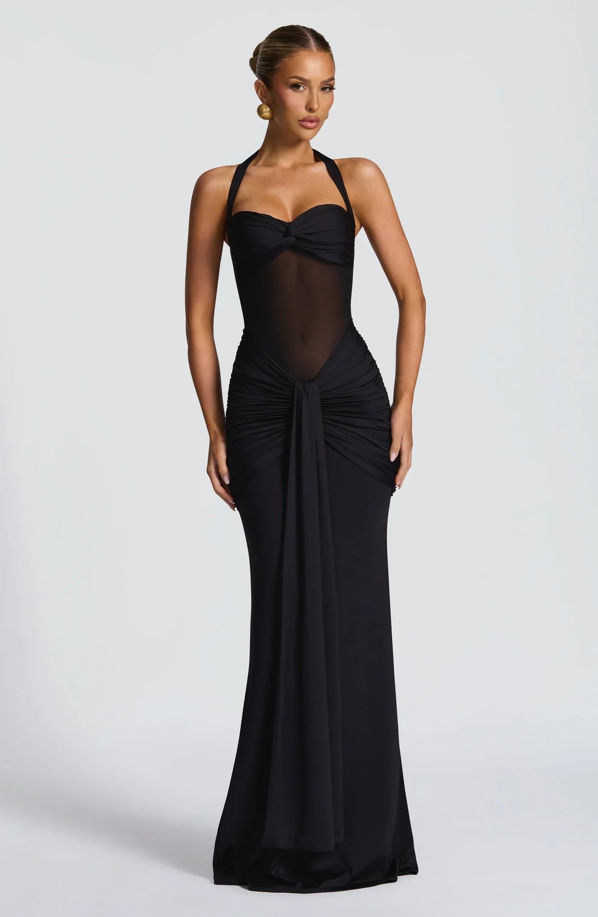 Hourglass Maxi Dress in Black – Capucine by Maravesse