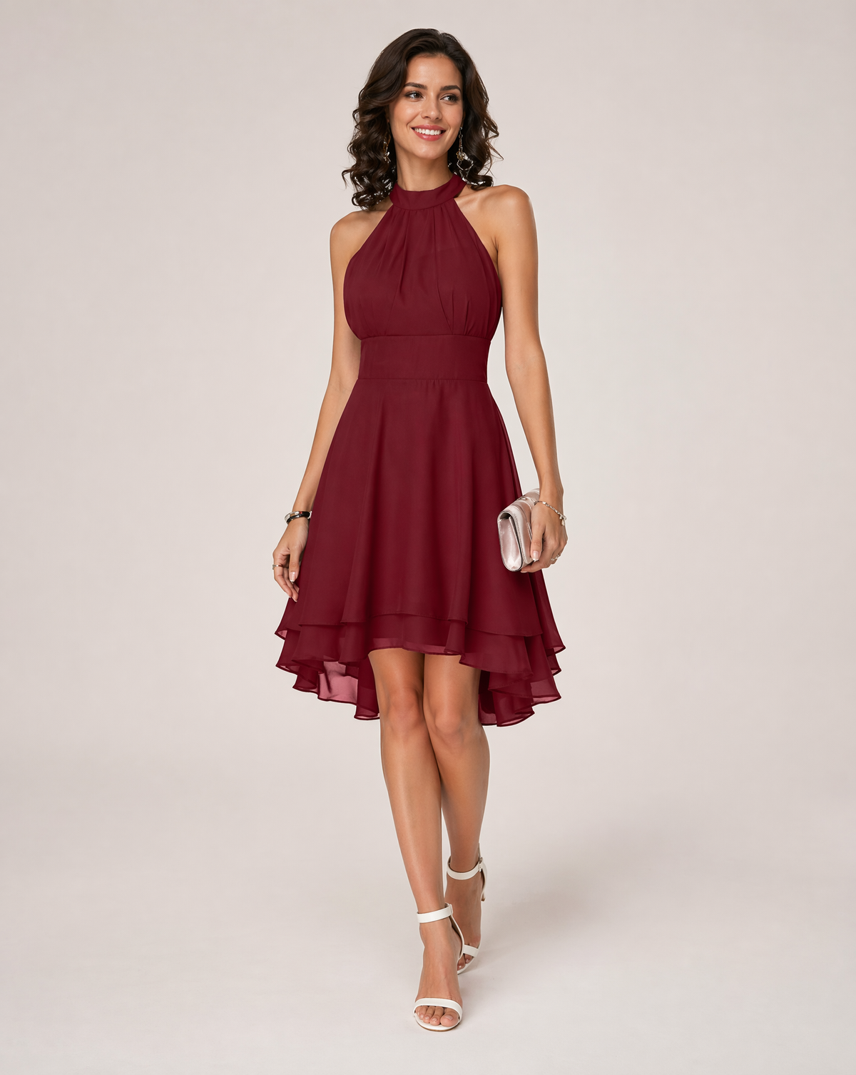 Ruffle Halter Midi Dress – Amelie by Maravesse (6)
