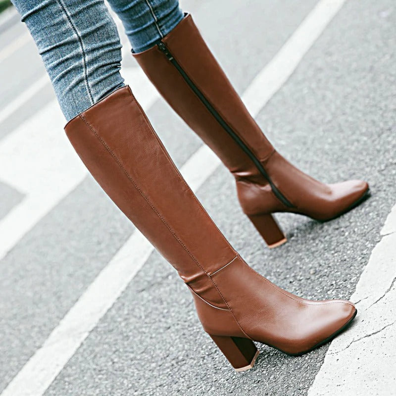 Knee High Leather Boots – Odette by Maravesse (3)