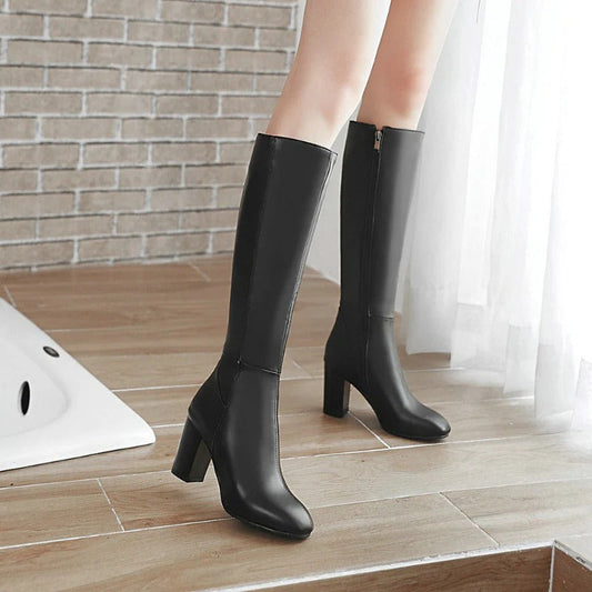 Knee High Leather Boots – Odette by Maravesse