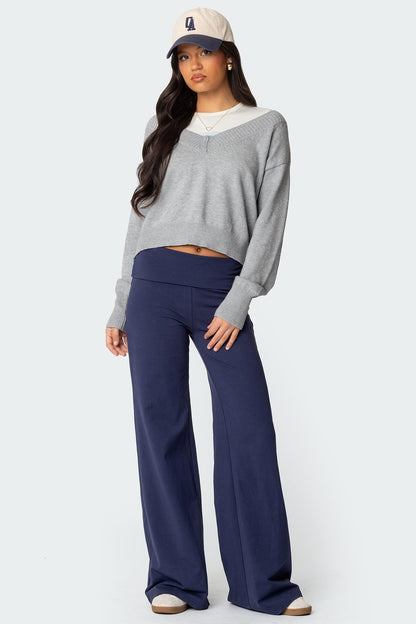 Trousers in Navy Blue – Amara by Maravesse