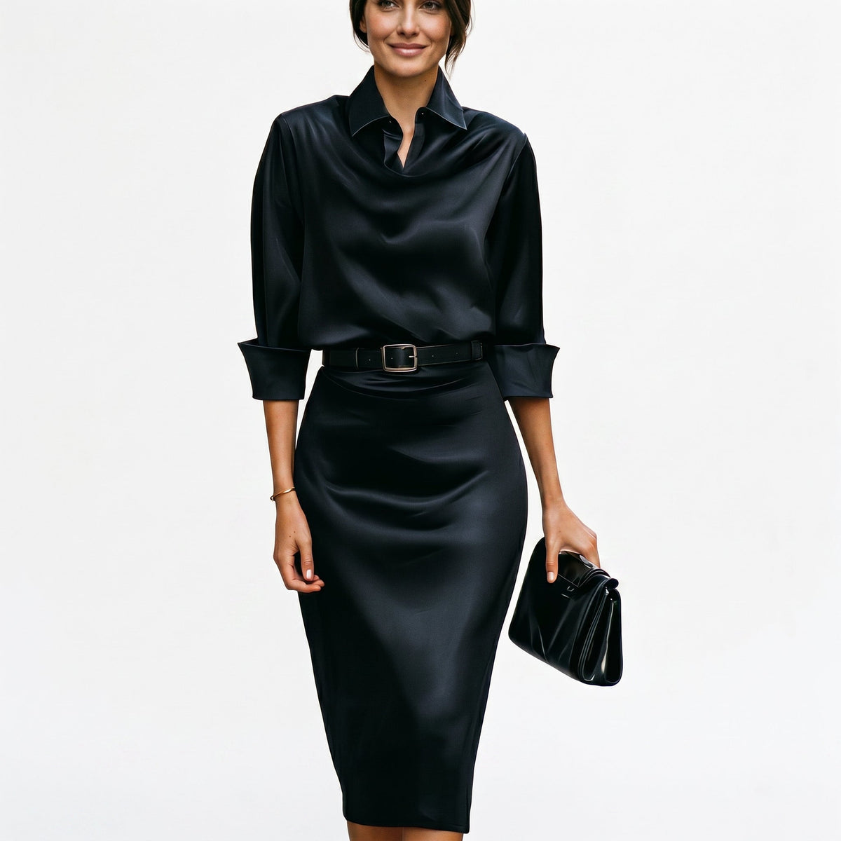 Satin Midi Dress – Karin by Maravesse (3)