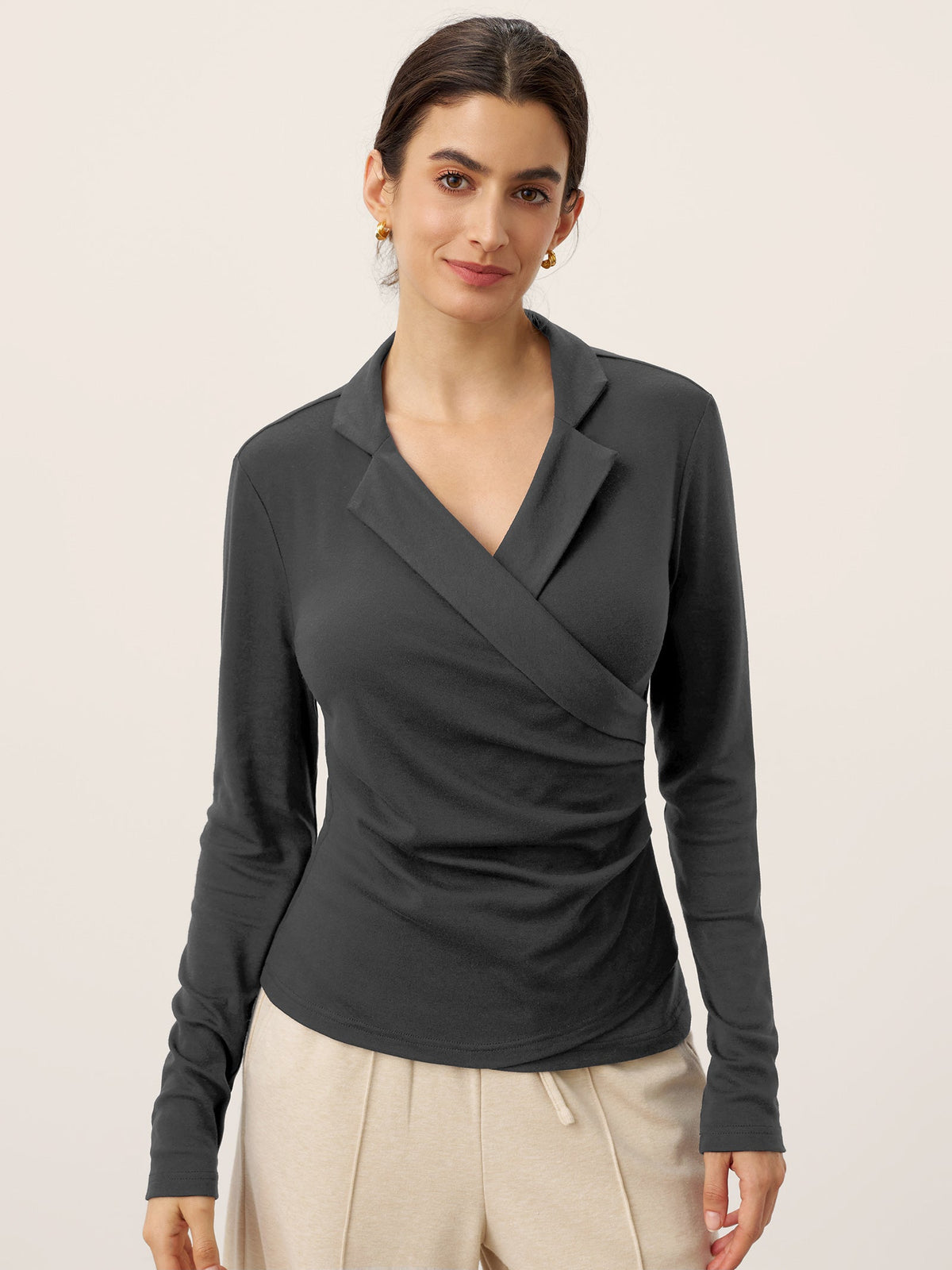 Wool Ruched Top – Sienna by Maravesse (16)