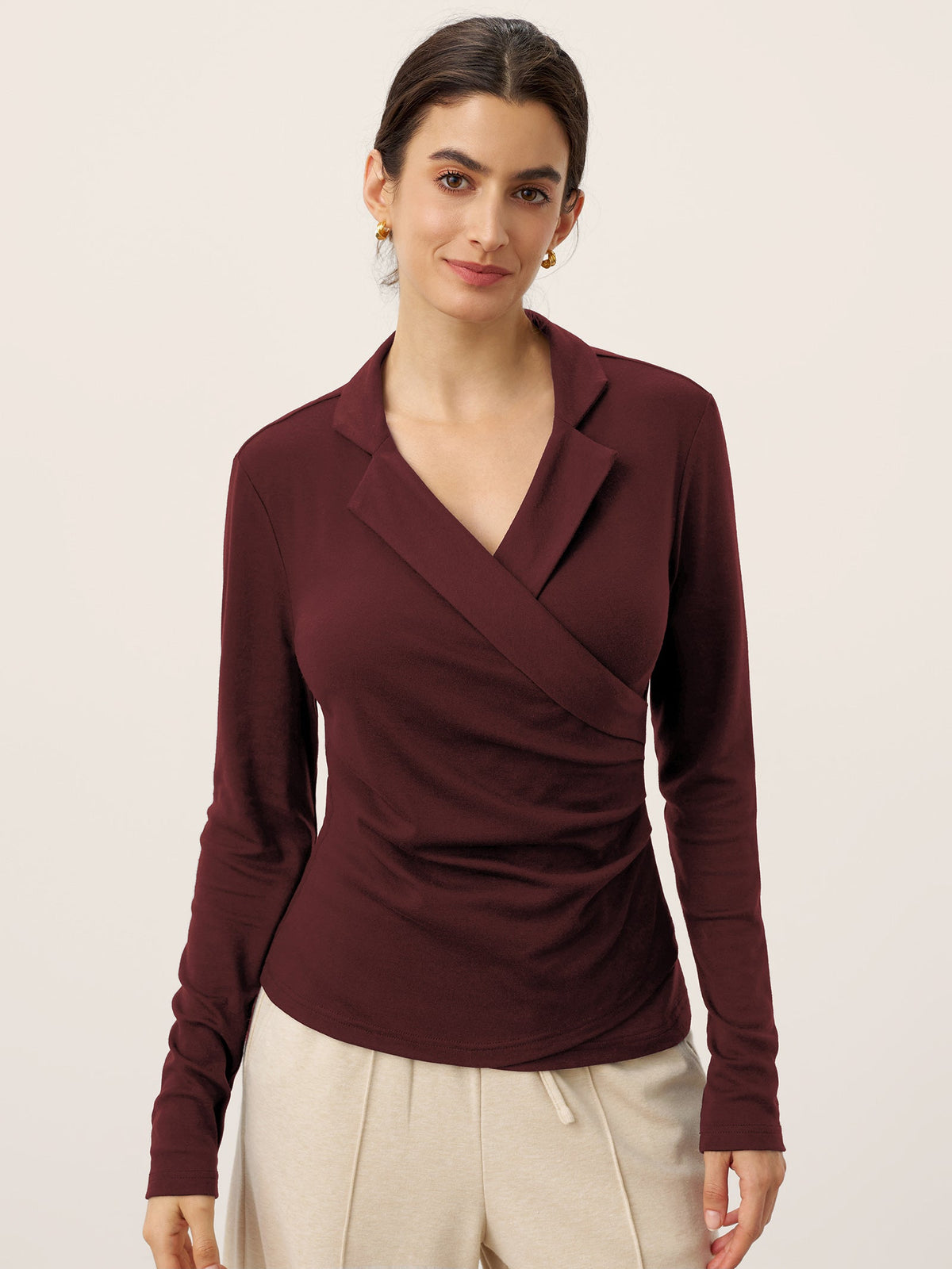 Wool Ruched Top – Sienna by Maravesse (19)