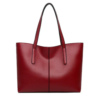 Leather Tote in Red – Amara by Maravesse
