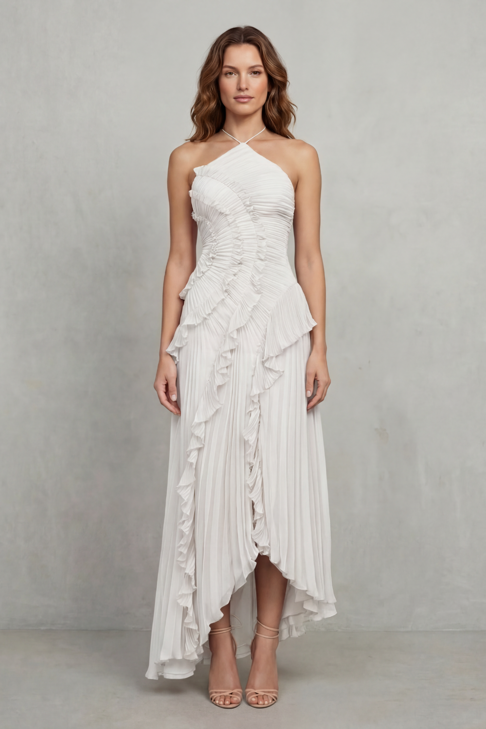 Ruffle Pleated Maxi Dress – Genevieve by Maravesse (6)