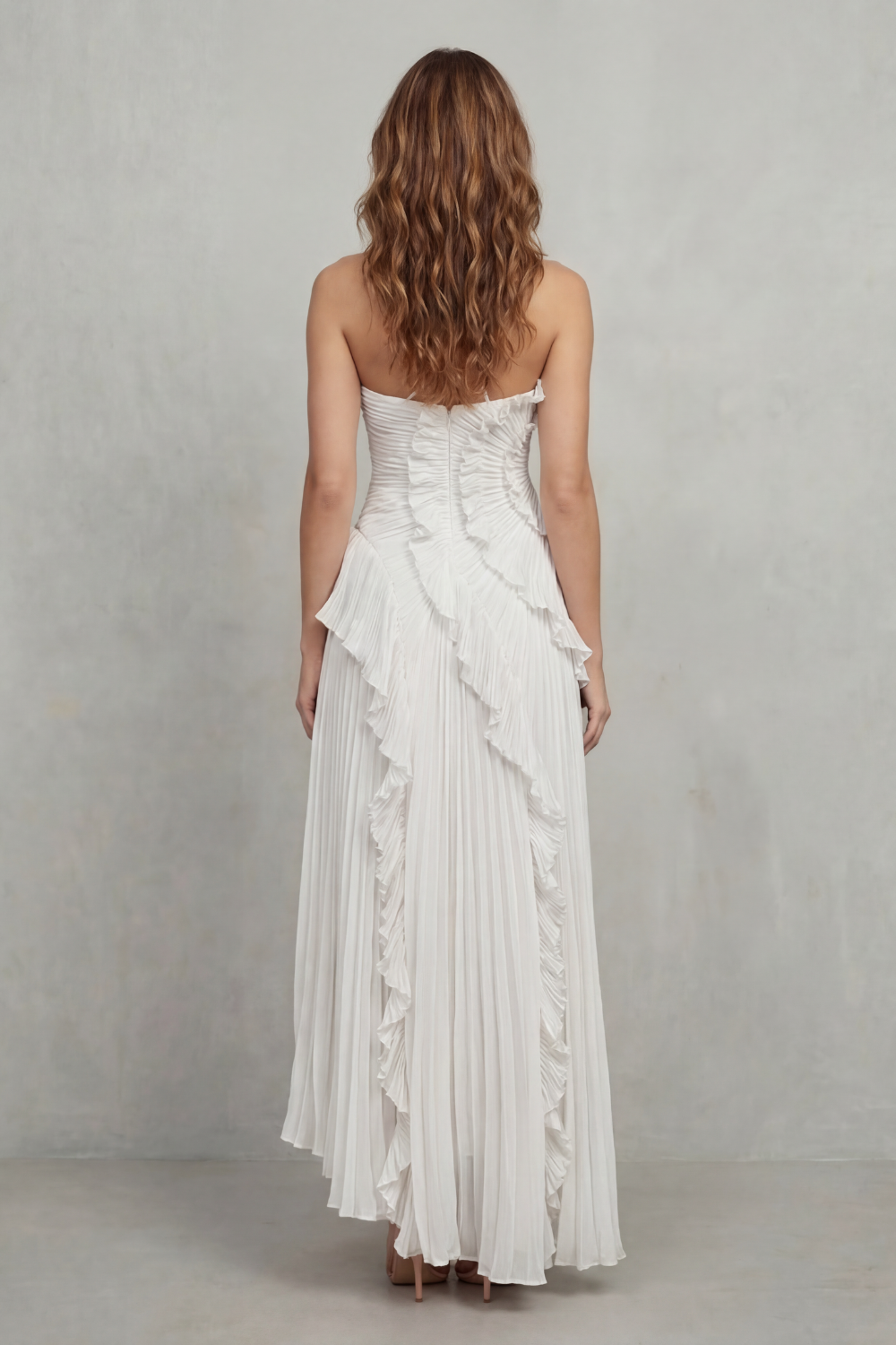 Ruffle Pleated Maxi Dress – Genevieve by Maravesse (10)