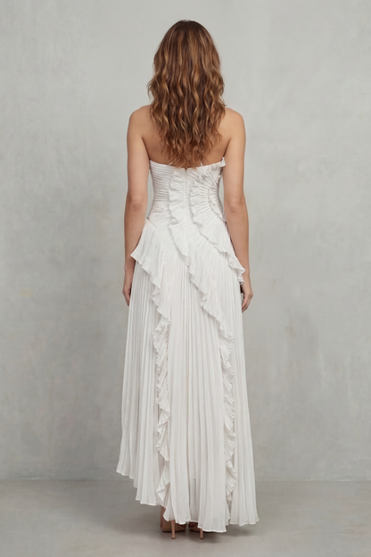 Ruffle Pleated Maxi Dress – Genevieve by Maravesse (10)