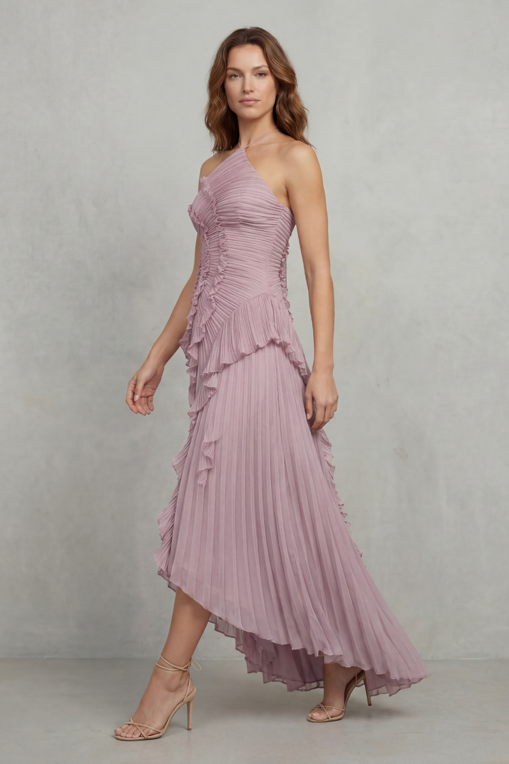 Ruffle Pleated Maxi Dress – Genevieve by Maravesse (3)