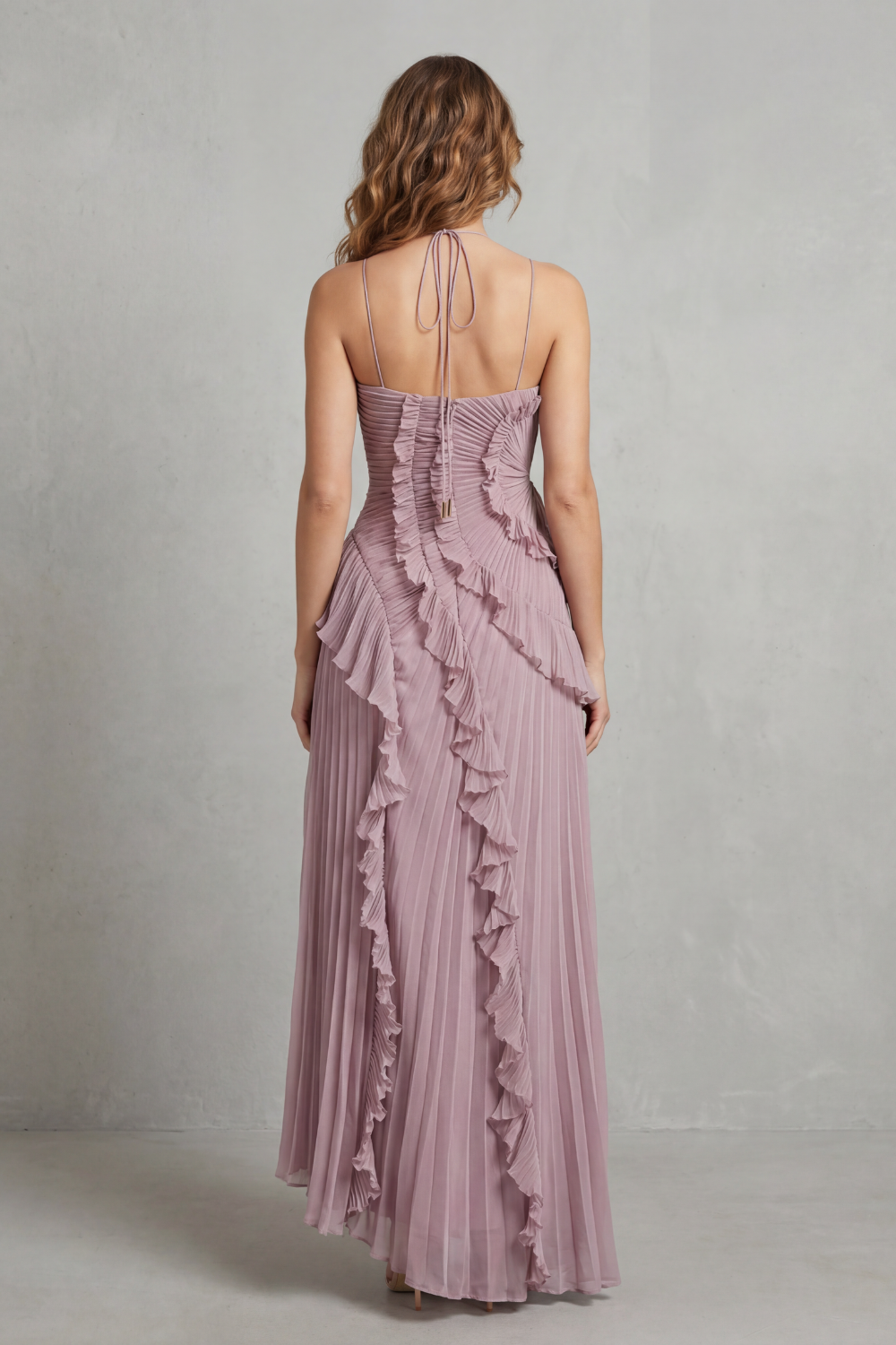 Ruffle Pleated Maxi Dress – Genevieve by Maravesse (4)