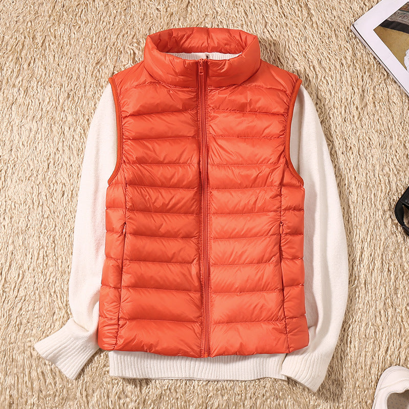 Puffer Jacket in Orange – Lavinia by Maravesse