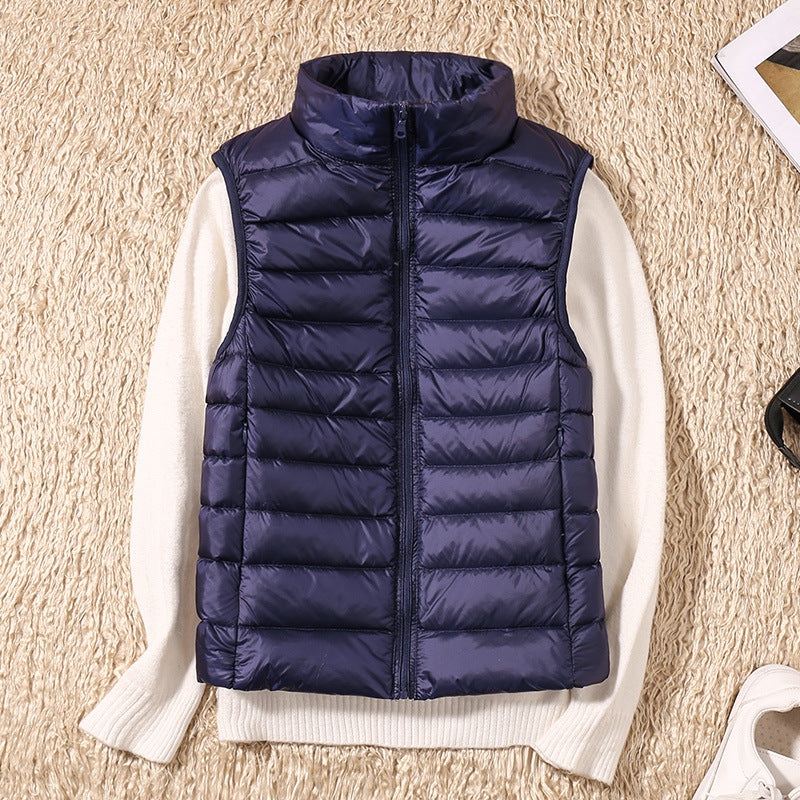 Puffer Jacket in Navy Blue – Lavinia by Maravesse