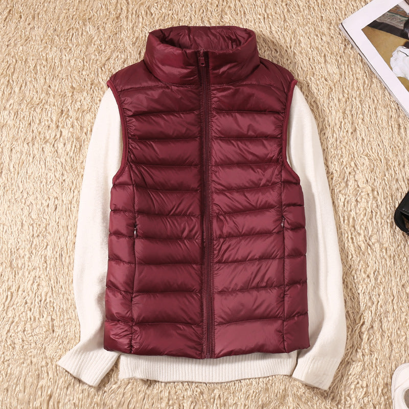 Puffer Jacket in Burgundy – Lavinia by Maravesse