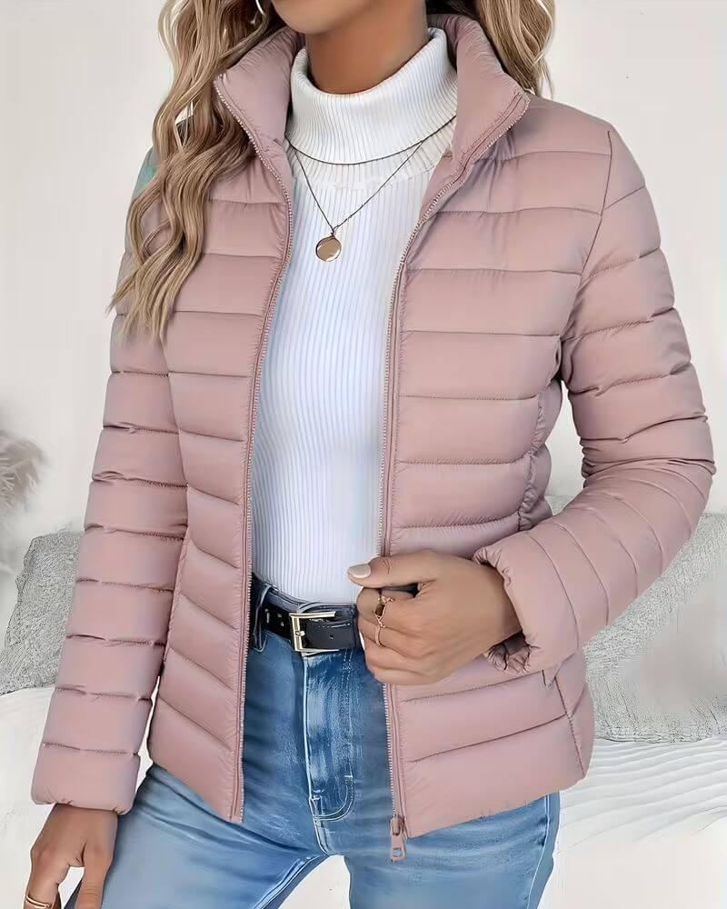 Puffer Jacket in Pink – Marguerite by Maravesse