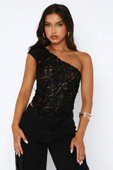 Romy | One-Shoulder Lace Blouse