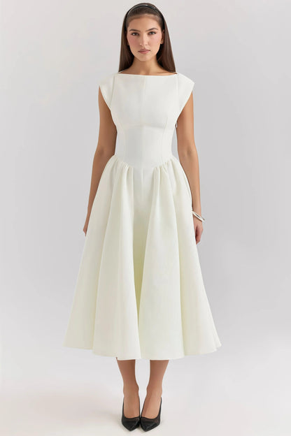 Ruffle Midi Dress – Nerissa by Maravesse (2)