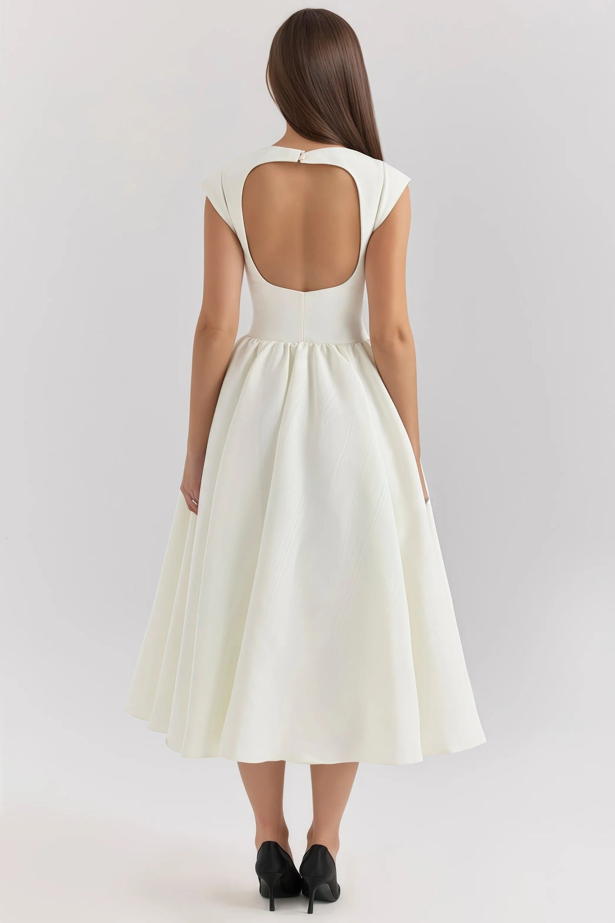 Ruffle Midi Dress – Nerissa by Maravesse (3)