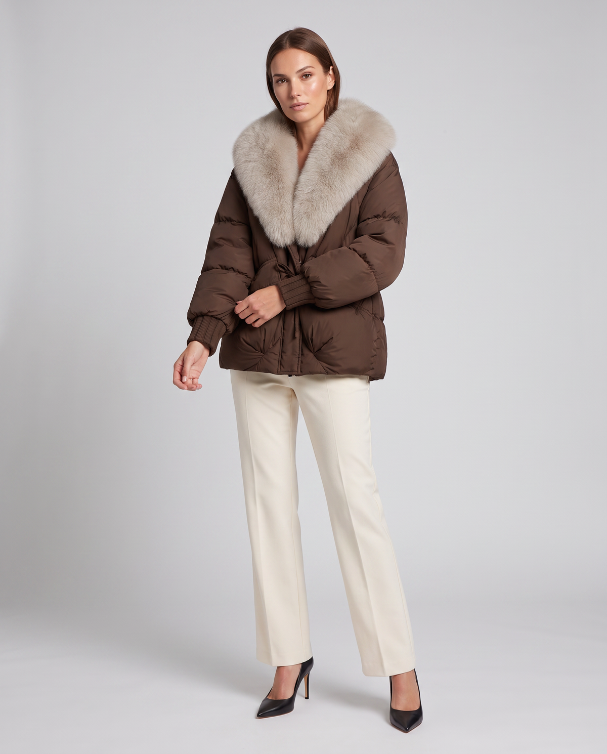 Faux Fur Puffer Jacket – Henrietta by Maravesse (2)