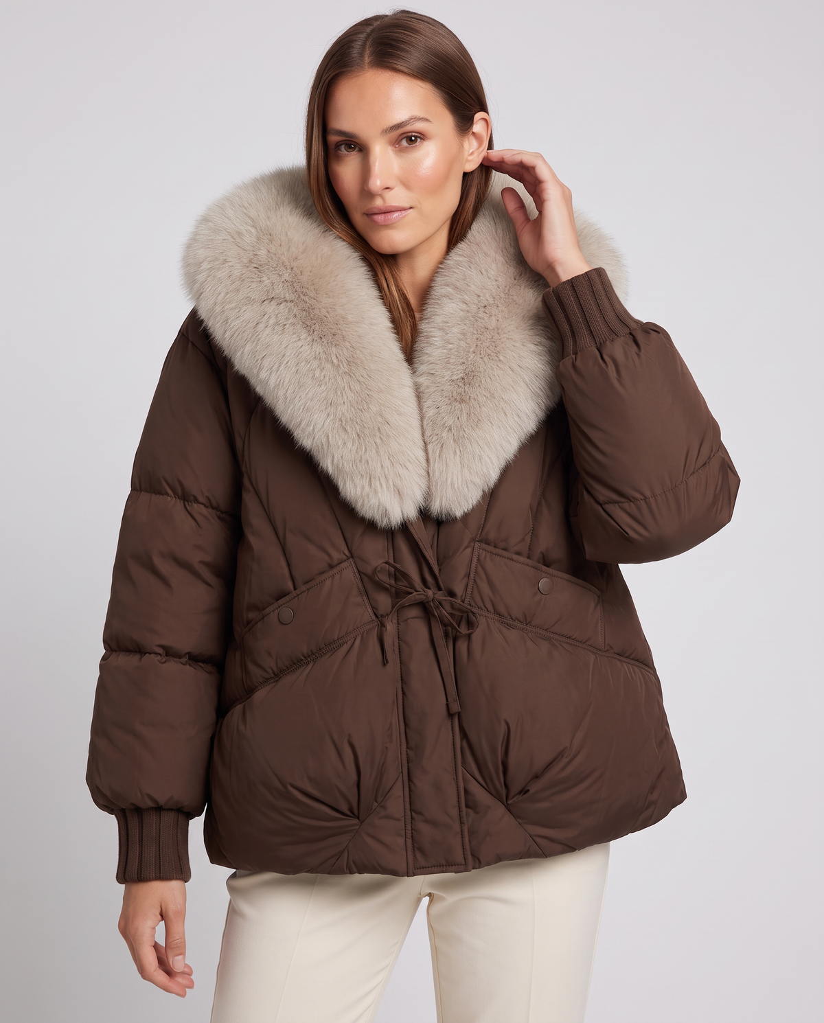 Faux Fur Puffer Jacket – Henrietta by Maravesse (4)