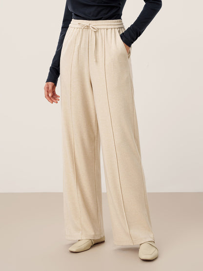 Wool Trousers in Oatmeal Cream – Sienna by Maravesse