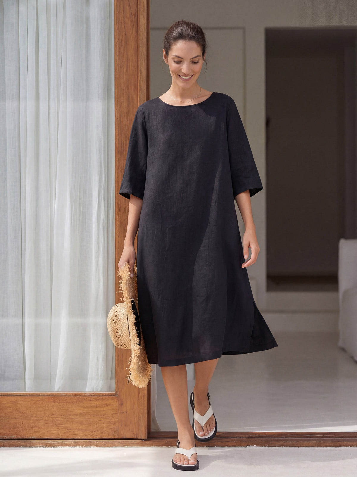 Linen Midi Dress – Noor by Maravesse (16)