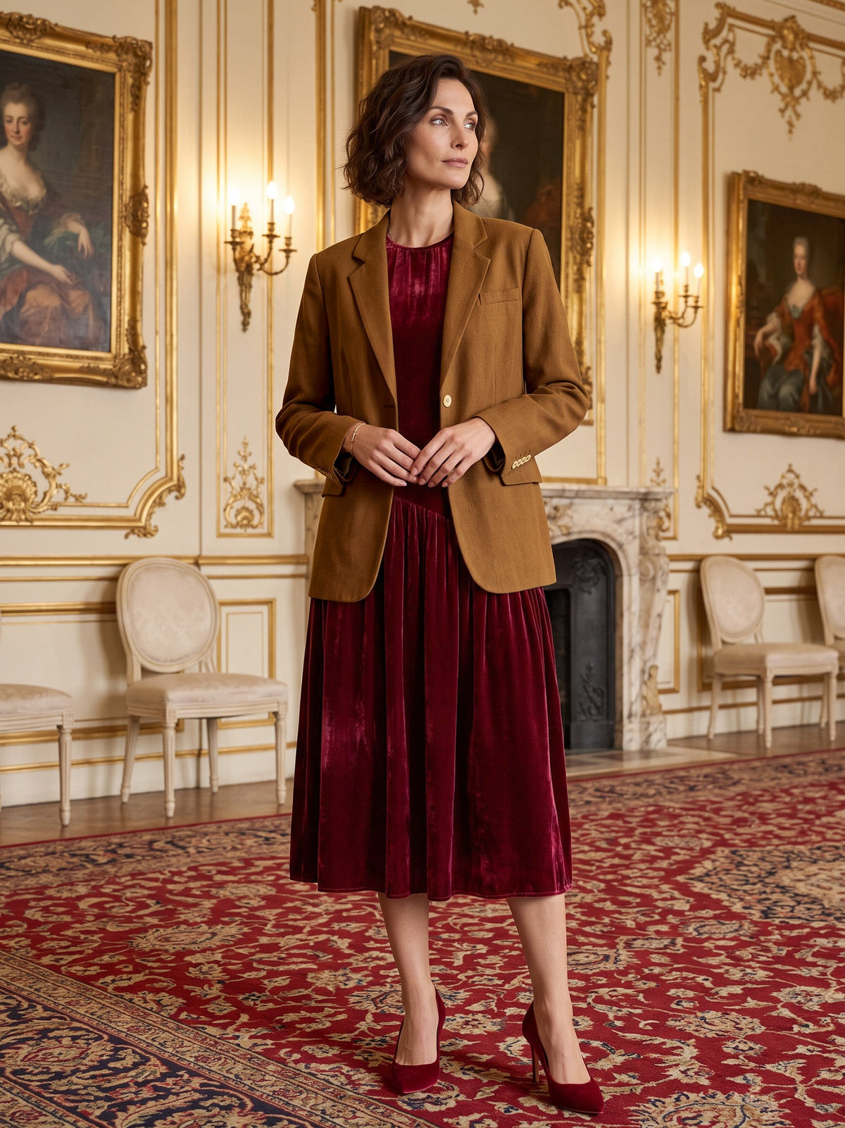 Silk Velvet Midi Dress – Lena by Maravesse (14)